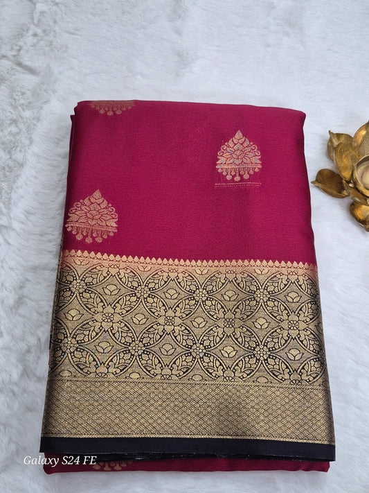 Satin Saree(Semi - Kanchipuram Style)