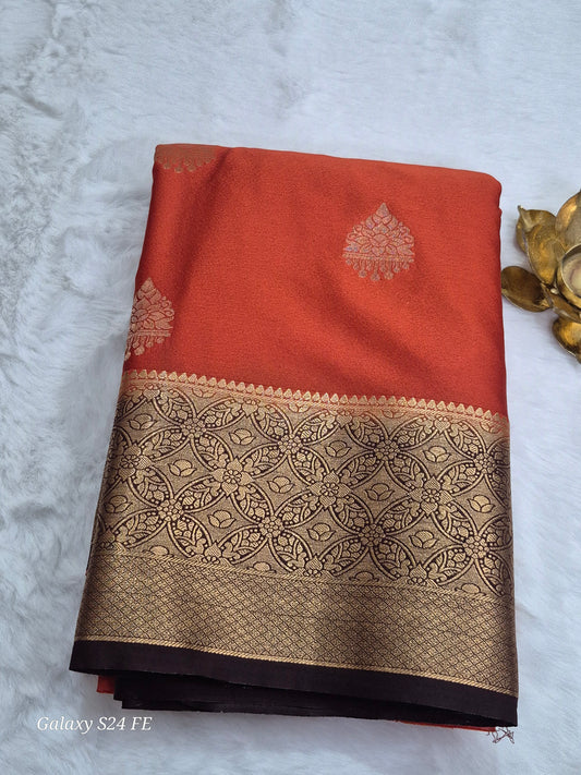 Satin Saree(Semi - Kanchipuram Style)