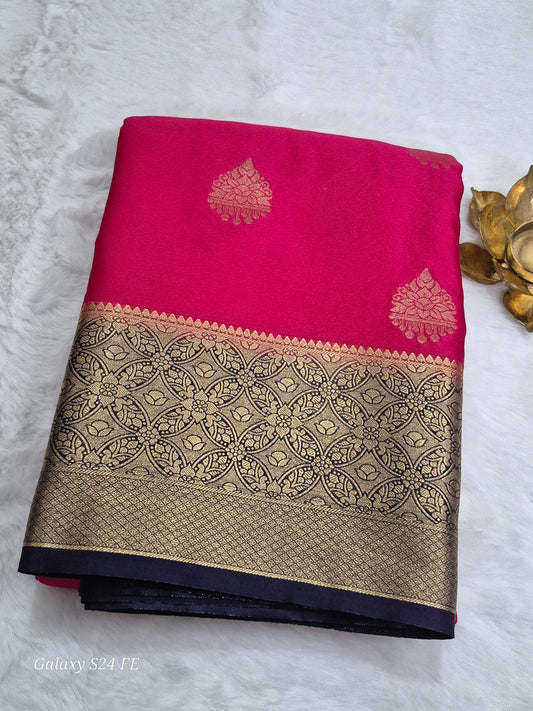 Satin Saree(Semi - Kanchipuram Style)